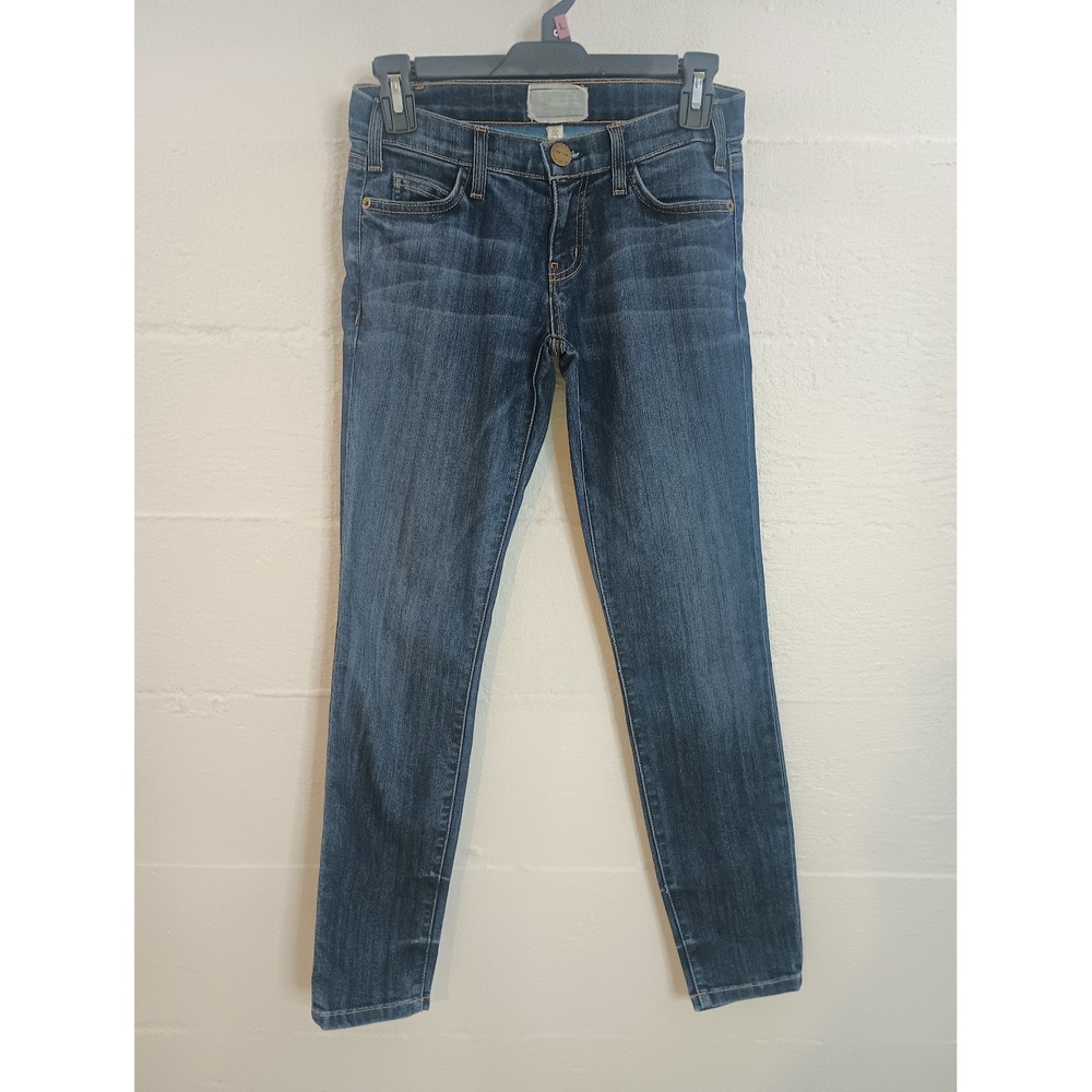 Current/Elliott Skinny Jeans Women 23 Dark Wash Excellent Low Rise Denim